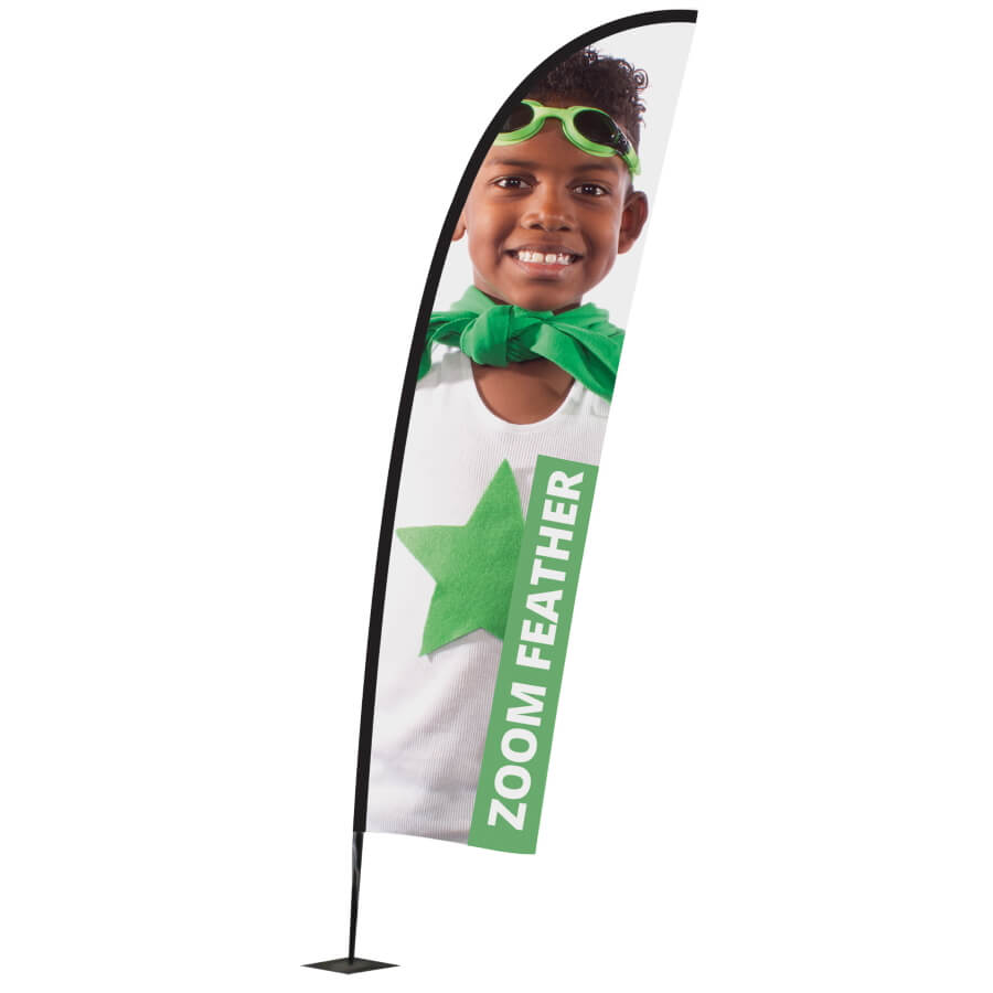 Custom Printed Feather flag Medium 3.4m banner exhibition events retail 