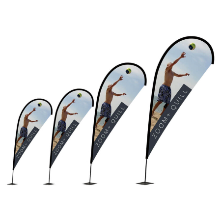 Zoom+ Quill Flag Pole Banner including Printed Graphics