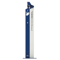 Pressgel outdoor sanitising station with logo print