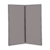 2 panel large display boards - Black PVC frame with Grey Nyloop