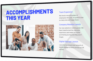 Corporate digital signage displays