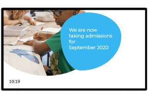 Education digital signage displays