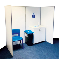 4 panel vaccination and testing booths