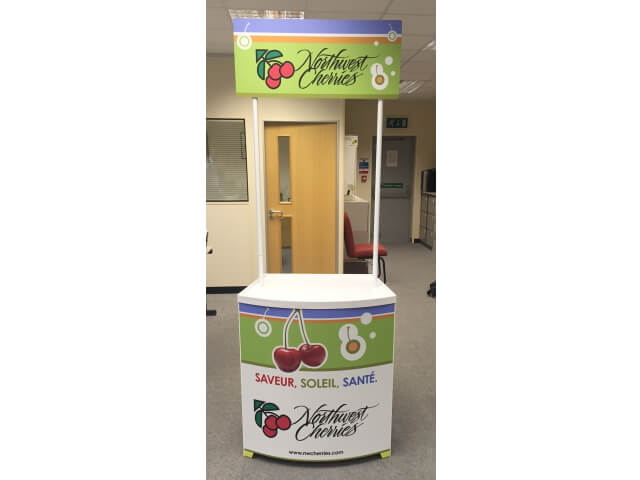 Demo Center promotional counter - Northwest Cherries