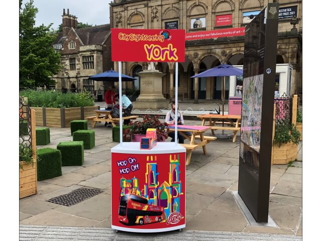 Motion promotional counter - York Sightseeing