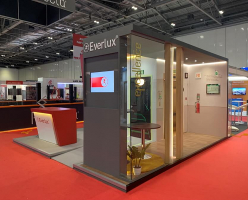 Everlux custom exhibition stand - FIREX