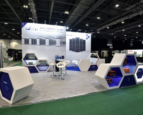 Leoch Battery custom exhibition stand - Data Centre World