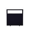1200mm wide Easy Clean Glazed Office Screen - black