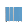 4 panel easy clean concertina screens - blue babe - 1500mm high