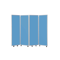 4 panel easy clean concertina screens - blue babe - 1500mm high