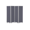 4 panel easy clean concertina screens - grey - 1800mm high