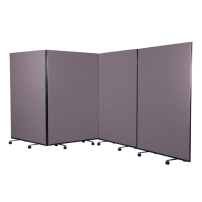 4 panel easy clean mobile office screens