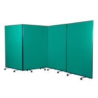 4 panel woolmix mobile office screens