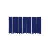 7 panel easy clean concertina screens - navy - 1500mm high