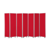 7 panel easy clean concertina screens - red - 1800mm high
