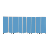 9 panel easy clean concertina screens - blue babe - 1500mm high