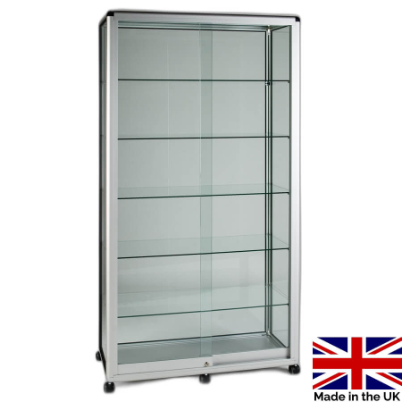 freestanding glass display case - ub013 - Made in the UK