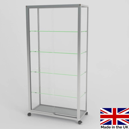 freestanding glass display case - ub013ed - Made in the UK