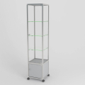 freestanding glass display case with storage - ub25ed