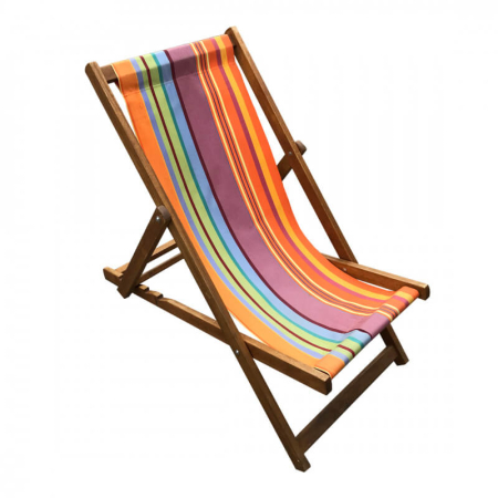 hire multi stripe deck chair