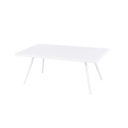 hire white aluminium outdoor coffee table