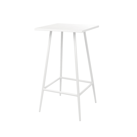 hire white aluminium outdoor poseur table