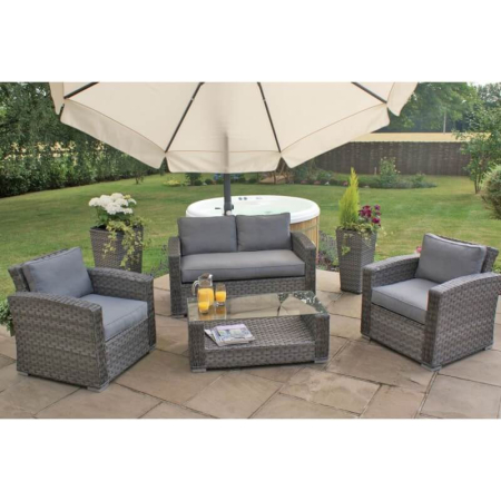 hire rio rattan garden furniture set - 2