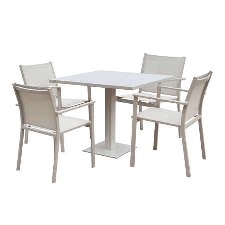 hire taupe garden furniture set