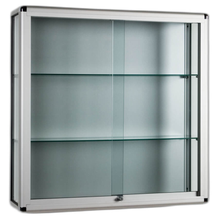 wall mount glass display case - ub020