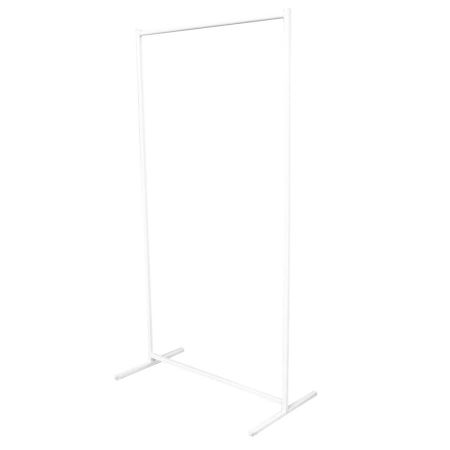 white garment rail hire