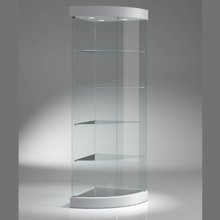 580mm wide corner glass display case 209/AN