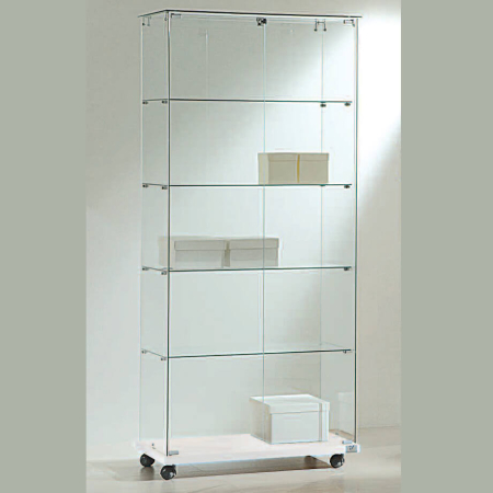 800mm wide freestanding glass display case - 8/18E