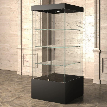 800mm wide freestanding museum display case - MU-80