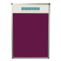 portrait felt notice board with printed header - burgundy
