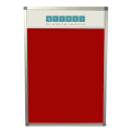 portrait felt notice board with printed header - cherry
