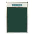 portrait felt notice board with printed header - dark green