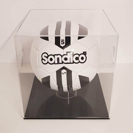 250 x 250 x 250 acrylic display case for football