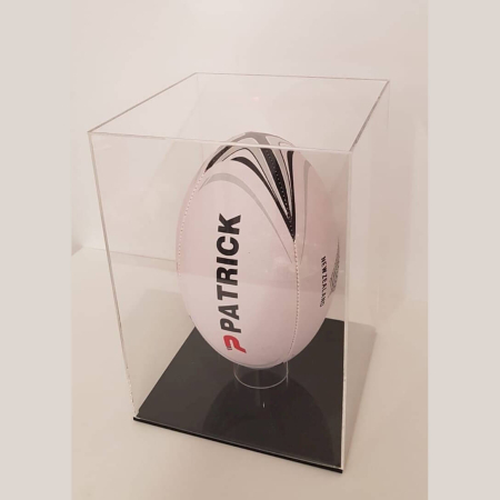 250 x 250 x 355 rugby ball acrylic display case