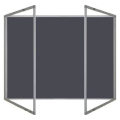 aluminium framed lockable forbo nairn notice board - double door