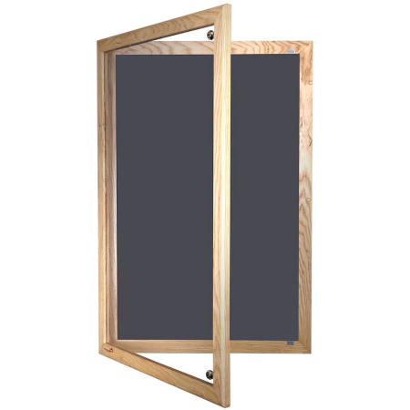 wood framed lockable forbo nairn notice board