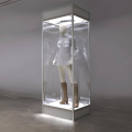 800mm wide glass mannequin display case with LED lighting
