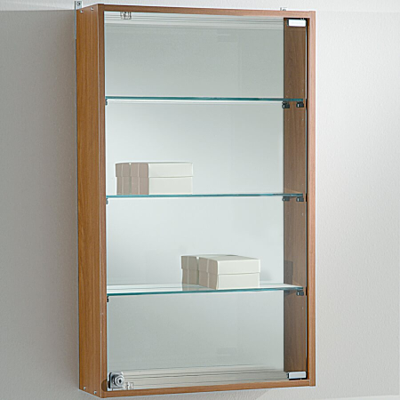 490mm (w) Wall Mounted Glass Display Case - Laminato - 50/80