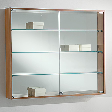 950mm (w) Wall Mounted Glass Display Case - Laminato - 95/80