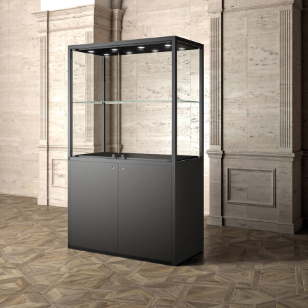 1200mm wide freestanding museum display case - MU/120FM