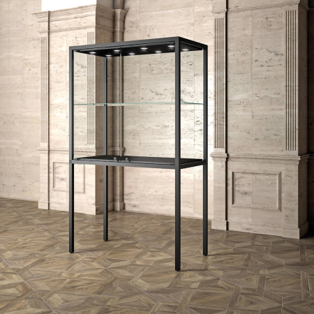 1200mm wide museum glass display case on legs - MU/120F