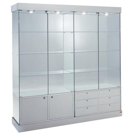 1420mm wide freestanding glass display case - 161/CMC