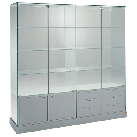 1820mm wide freestanding glass display case - 160/CM