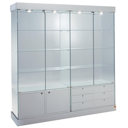 1820mm wide freestanding glass display case - 161/CM