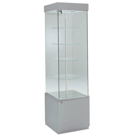 530mm wide freestanding glass hexagonal display case - 171/R