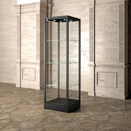 600mm wide freestanding museum glass display - MU/60FC
